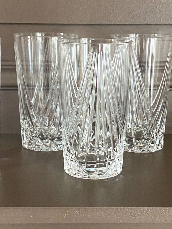 Verres en cristal vintage