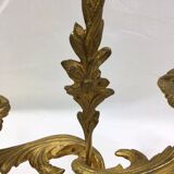 Paire de candélabre bronze rocaille