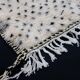 Authentic handmade pure wool rug in black and white, size 1.5/2.5 m.