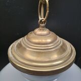 Large opaline pendant light