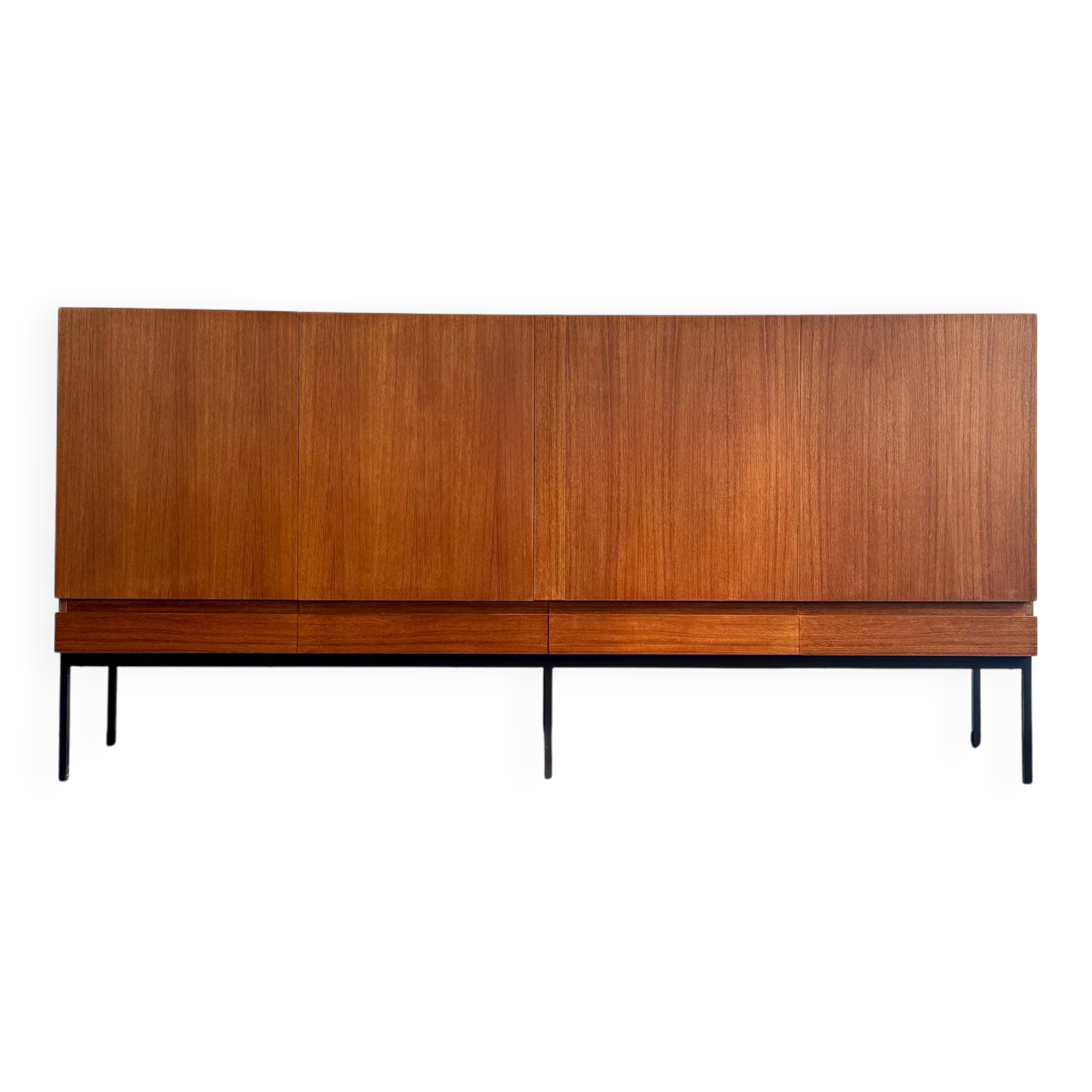 Buffet Mid-Century, modèle B60 en teck par Dieter Waeckerlin, Behr, 1950s