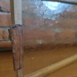 Vintage hammered glass tray