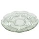 Dish, modernism, transparent glass, Huta Hortensja, Poland, 1950s