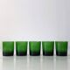Lot de 5 verres gobelets verts Luminarc