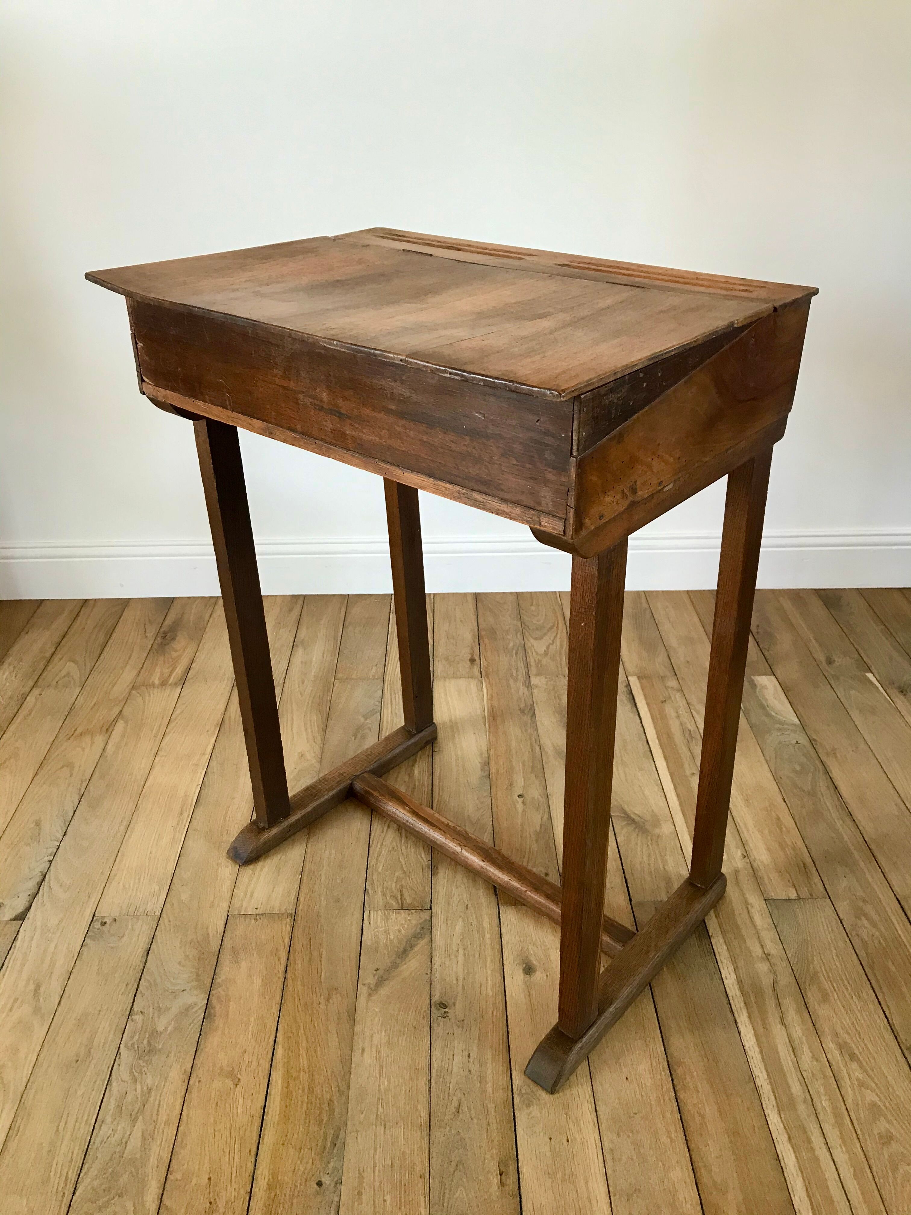XXth century beech wood desk console