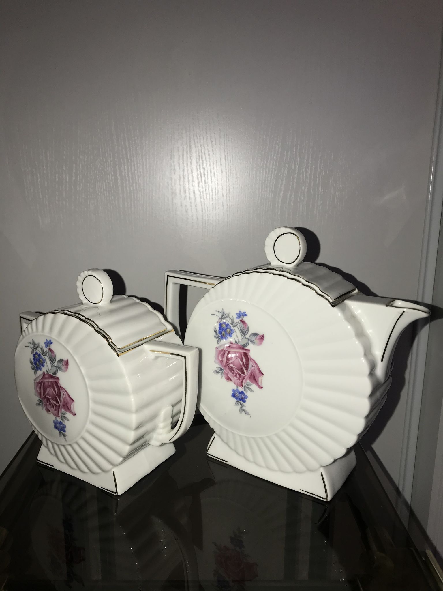 Duo cafetière et sucrier en porcelaine Made in Slovakia