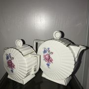 Duo cafetière et sucrier en porcelaine Made in Slovakia