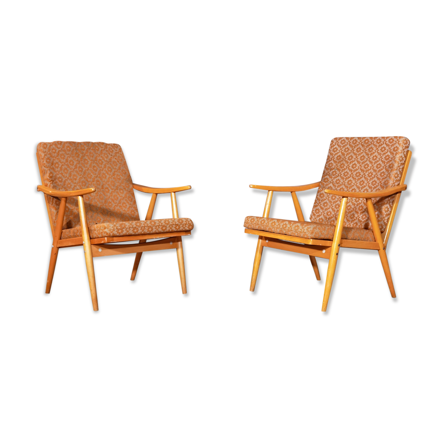 Paire de fauteuils Thonet Boomerang