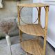 Vintage rattan corner shelf