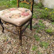 chair Napoleon III gilded wood mother-of-pearl XIXth
