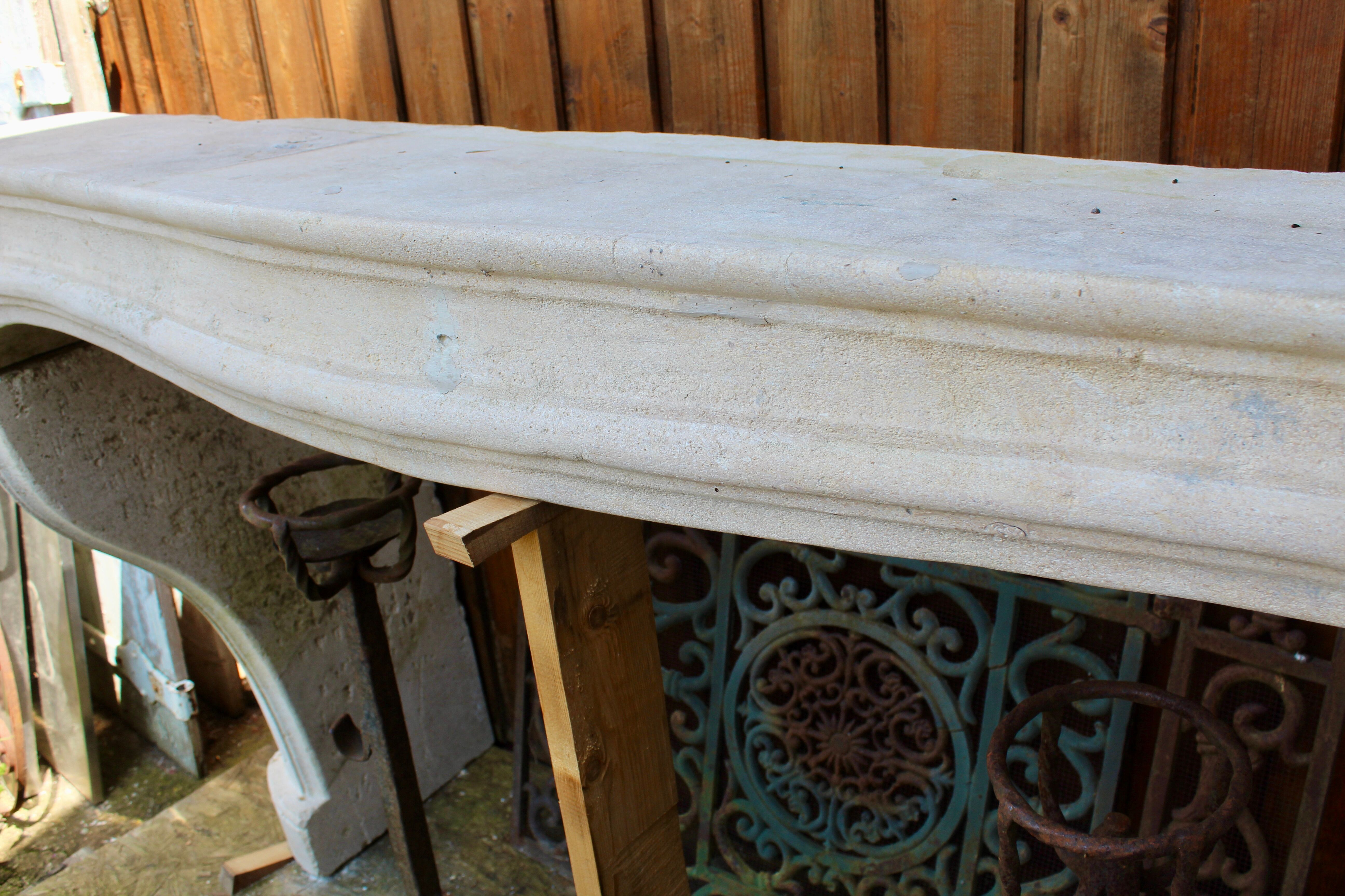 Old stone fireplace of massangis burgundy