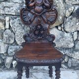 Chaise escabelle en chêne