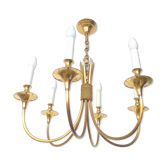 Lustre 6 brass lights
