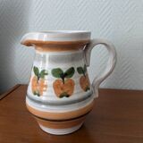 Ceramic pitcher with apple motif