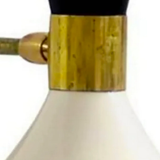 Moonlight 3-arm chandelier in white and black