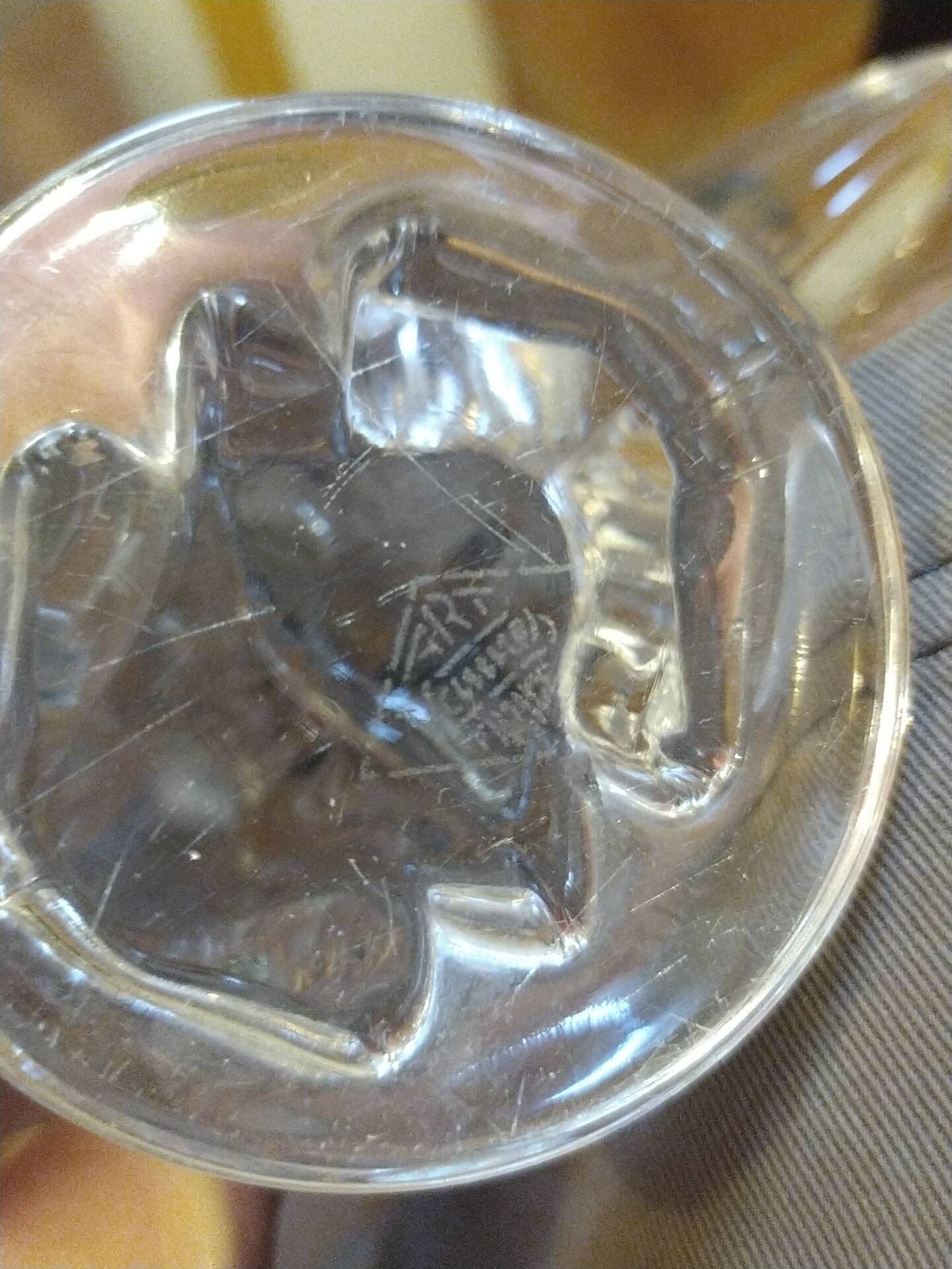 4 crystal lily candle holders from Vannes le Châtel.