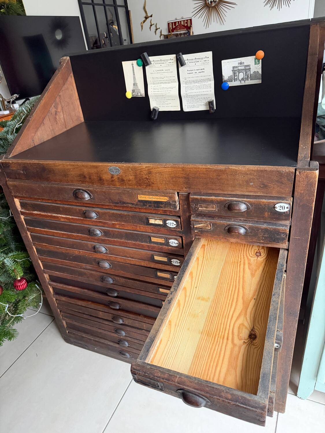 Old workshop drawer unit