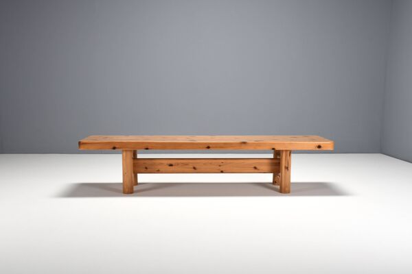 Grand Banc/Table en Pin Massif par les Architectes Friis & Moltke Nielsen, 1978