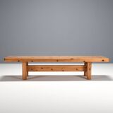 Large Bench/Table in Solid Pine by Architects Friis & Moltke Nielsen, 1978