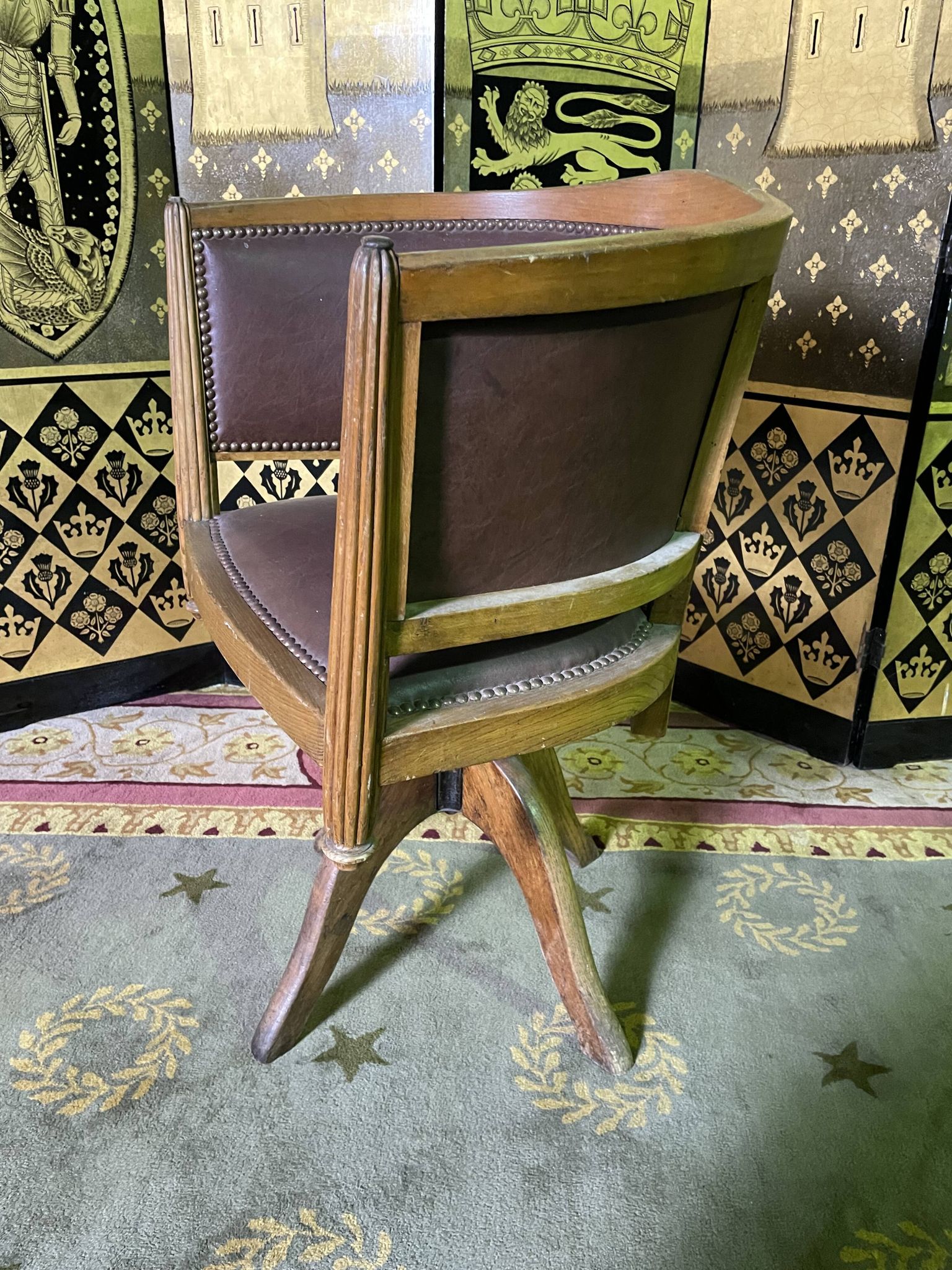 Fauteuil de bureau pivotant époque Art Déco