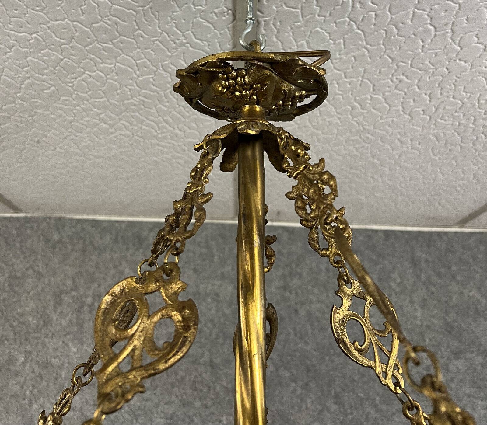 Multi-colored Murano glass grape chandelier circa 1950