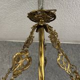 Multi-colored Murano glass grape chandelier circa 1950