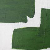 Organic green abstract canvas 100x80cm by Bodasca