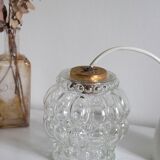 Vintage glass bubble pendant lamp