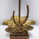 Nenuphar table lamp in bronze and brass by Maison Charles, 1960s.