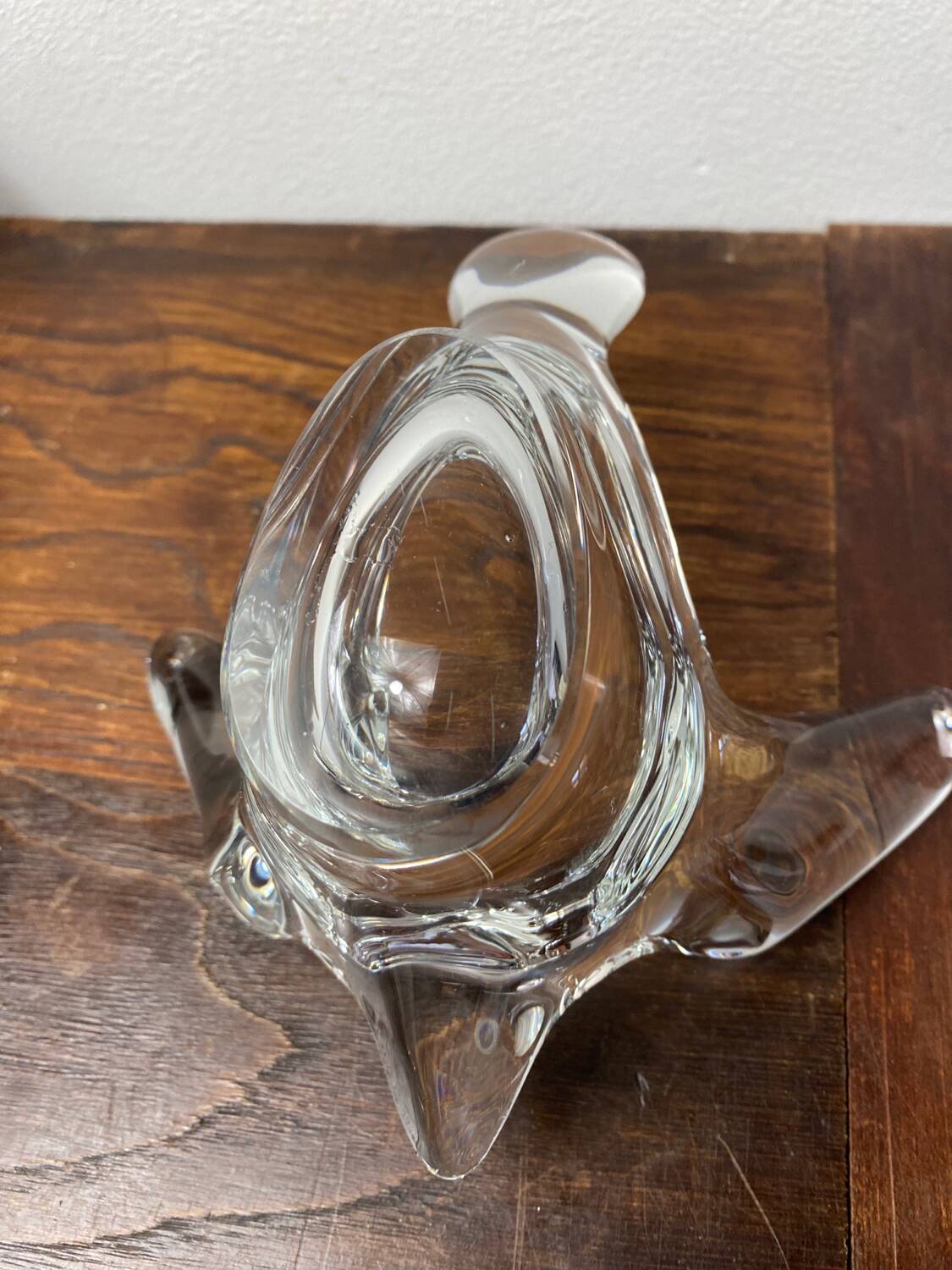 Vide poche hirondelle en cristal