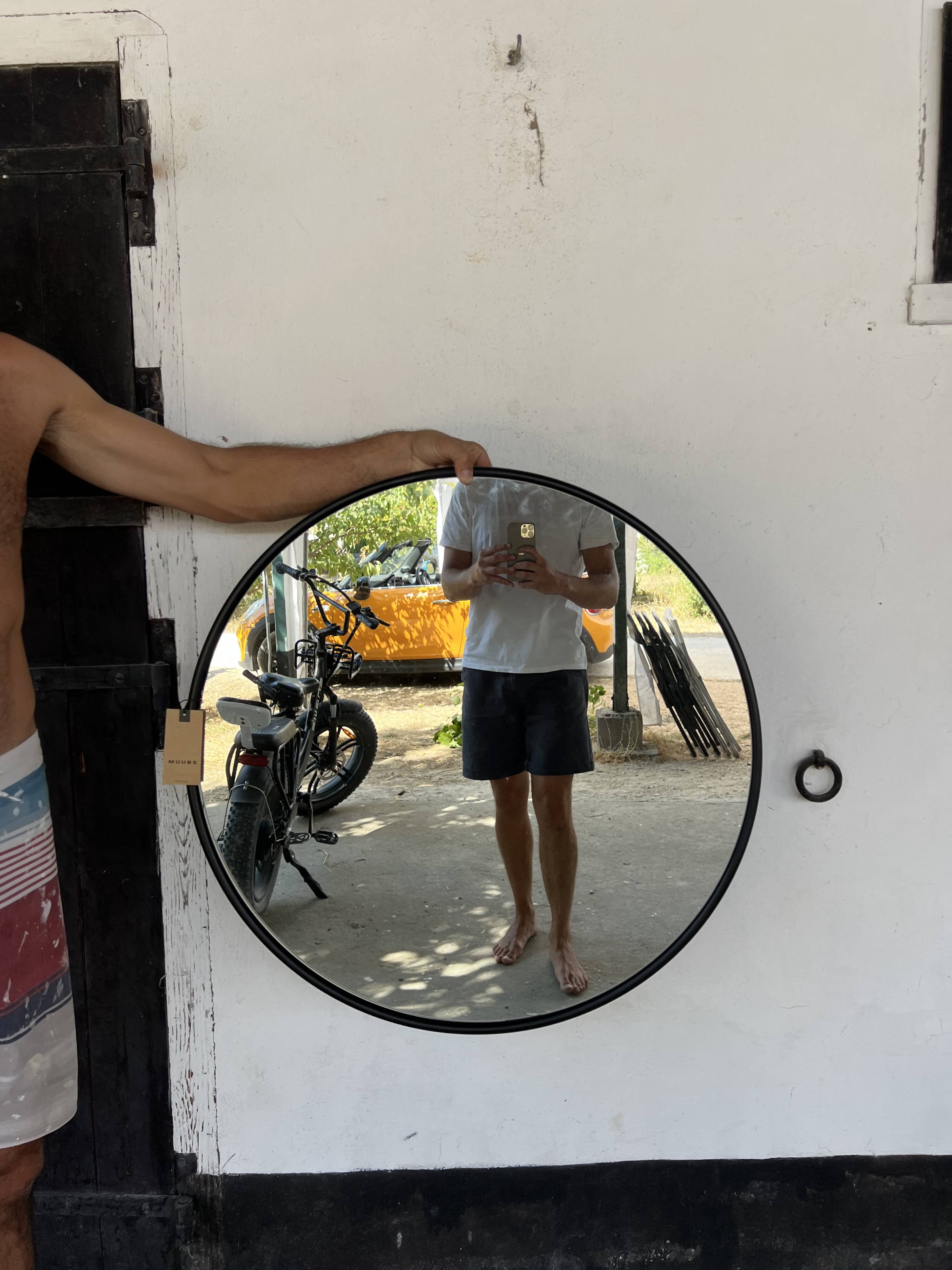 Miroir rond noir - Muubs