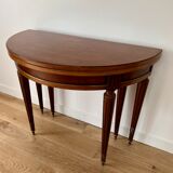 Half-moon table in mahogany from Honduras Louis XVI style