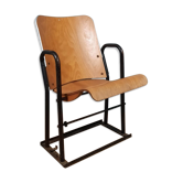 Strapontin vintage en bois et fer n°47