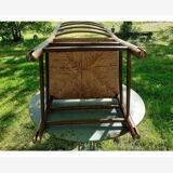 Mulched wooden armchair