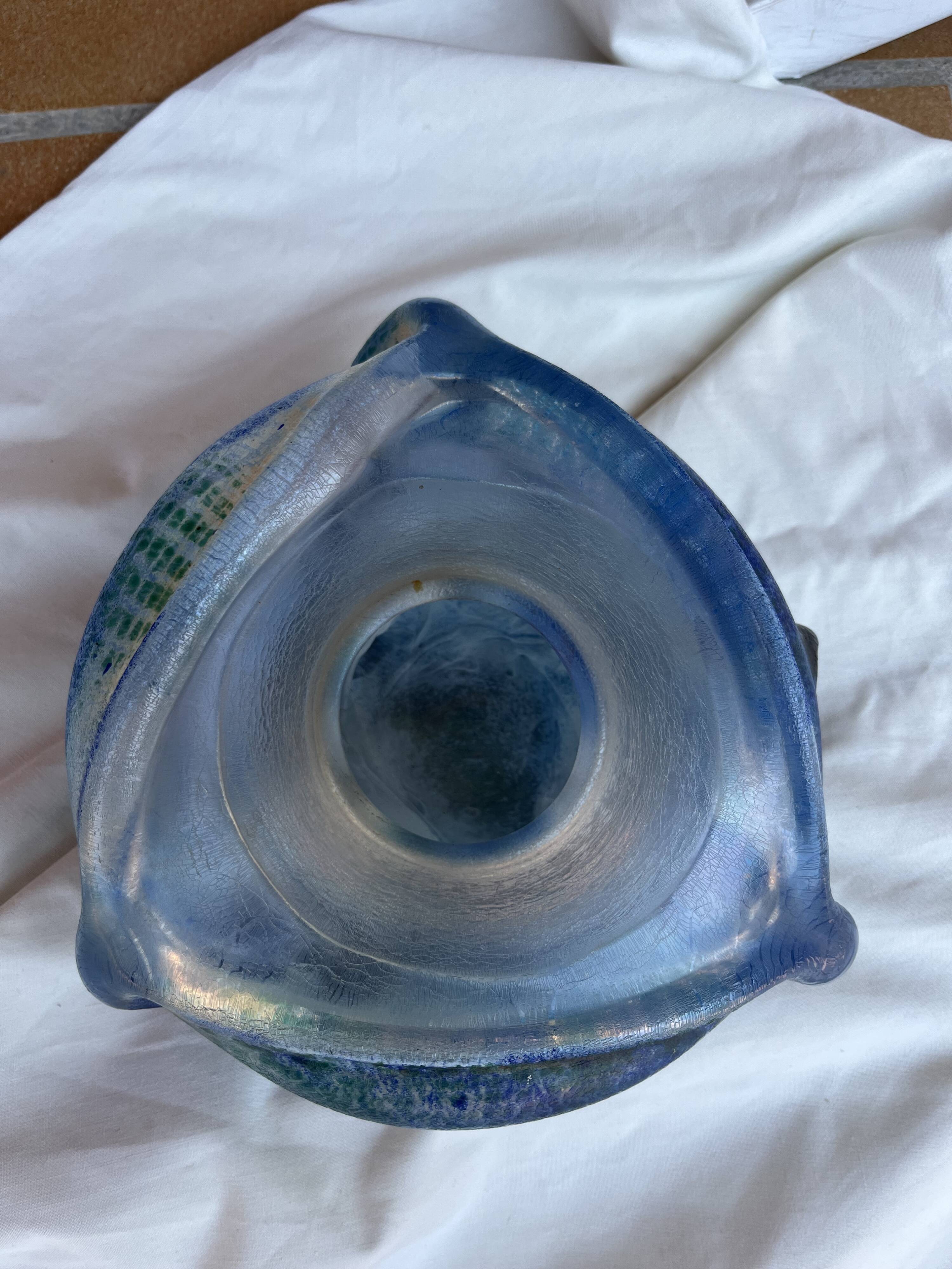 Title: Blown Glass Vase Jean-Claude Novaro – Biot – 1986