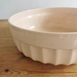Salad bowl in pink faience Digoin