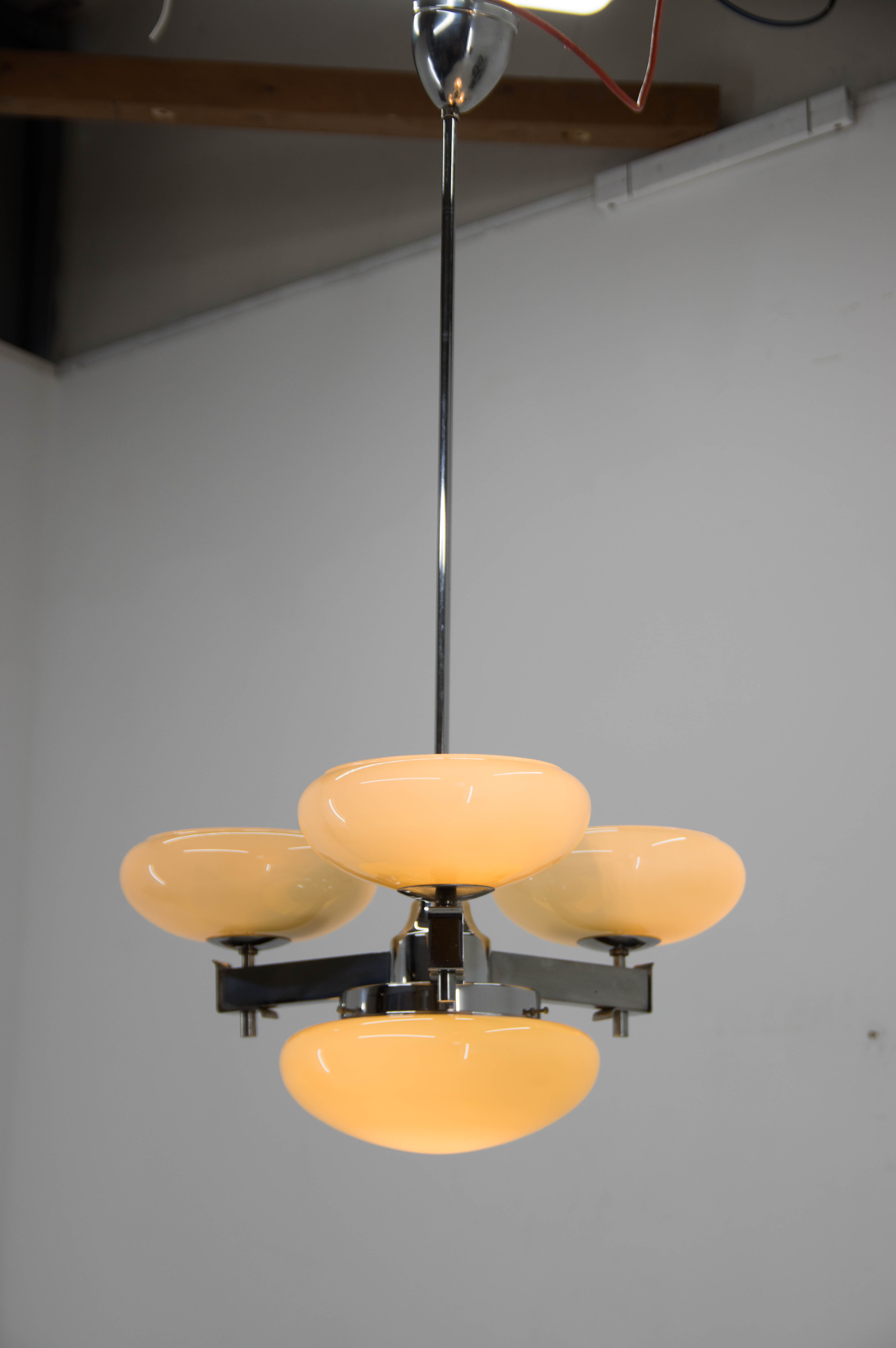 Art deco chandelier by zukov, 1940s