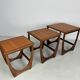 Vintage G-Plan nesting table set designed by V. Wilkins in the 1960s.