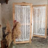Ancient wood and lace screen