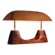 Rare executive desk lamp in solid wood