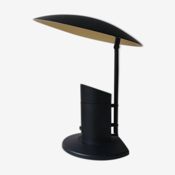 80s black yellow vintage plastic desk lamp