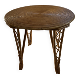 Round rattan table