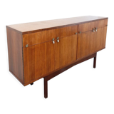 Vintage Scandinavian style row in rosewood and brass from the 60s