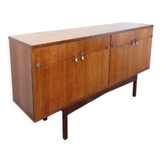 Vintage Scandinavian enfilade in rosewood and brass from the 1960s.
