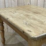 Table de ferme anglaise en sapin des années 1950