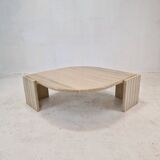 Italian Coffee Table in Travertine, 1980s