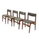 Set of four teak chairs, Danish design, 1970s, made in Denmark