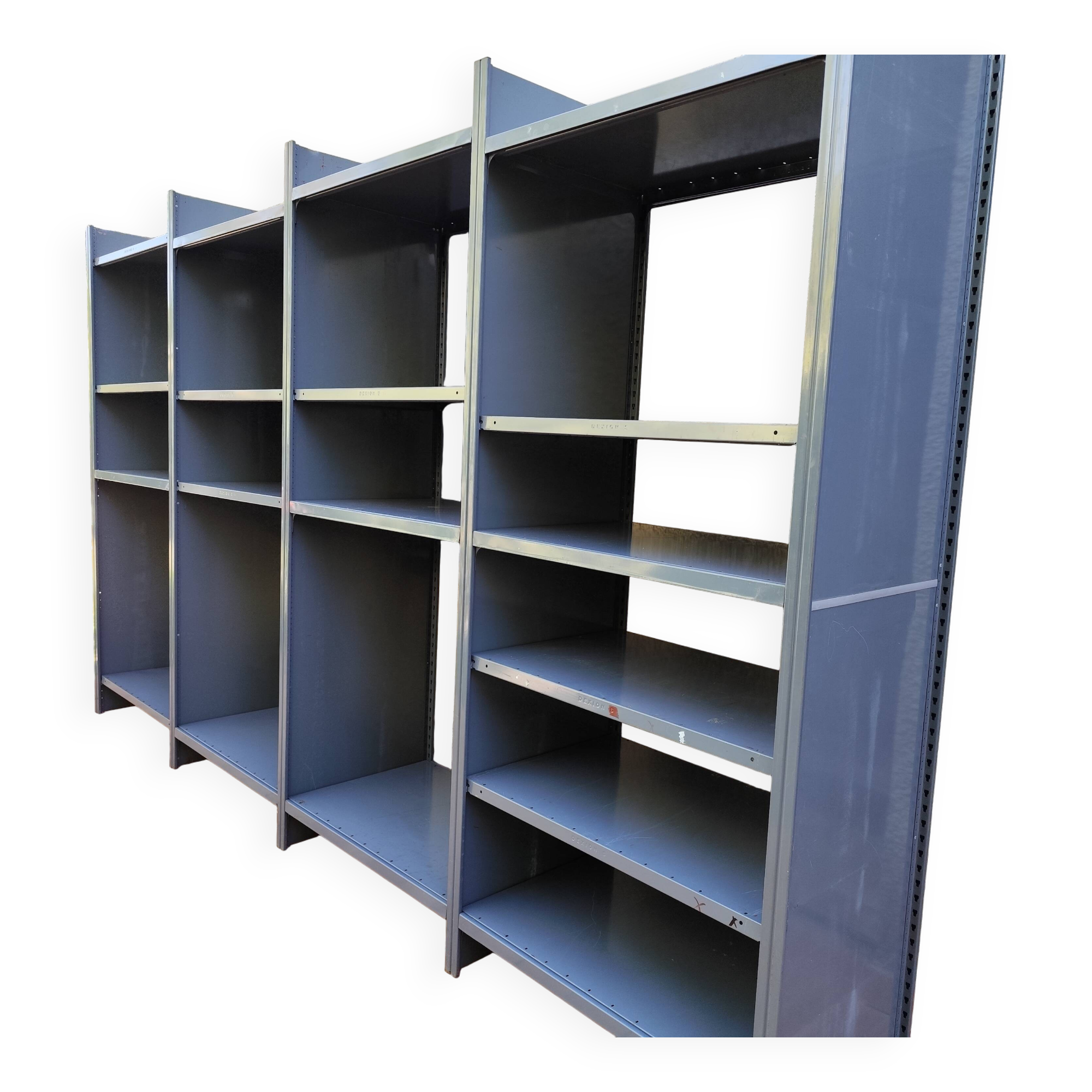 Vintage Dexion modular industrial shelving
