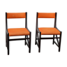 Paire de chaises oranges des années 60
