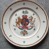 Two plates with coats of arms